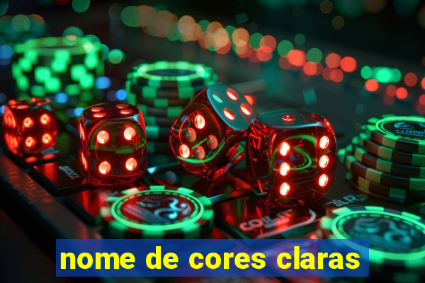 nome de cores claras