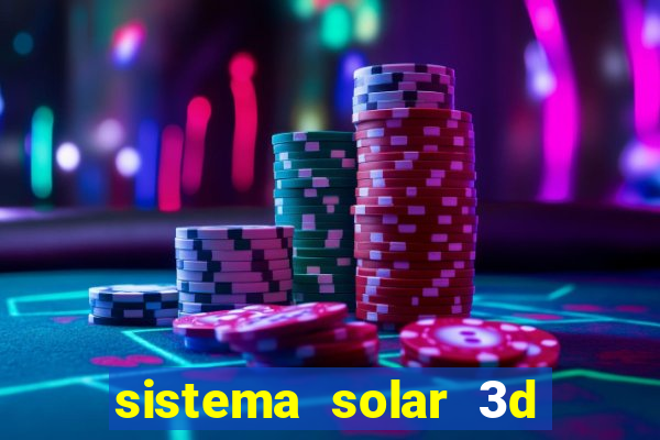 sistema solar 3d em movimento